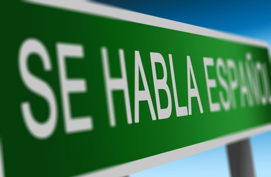 Road Sign in Spanish