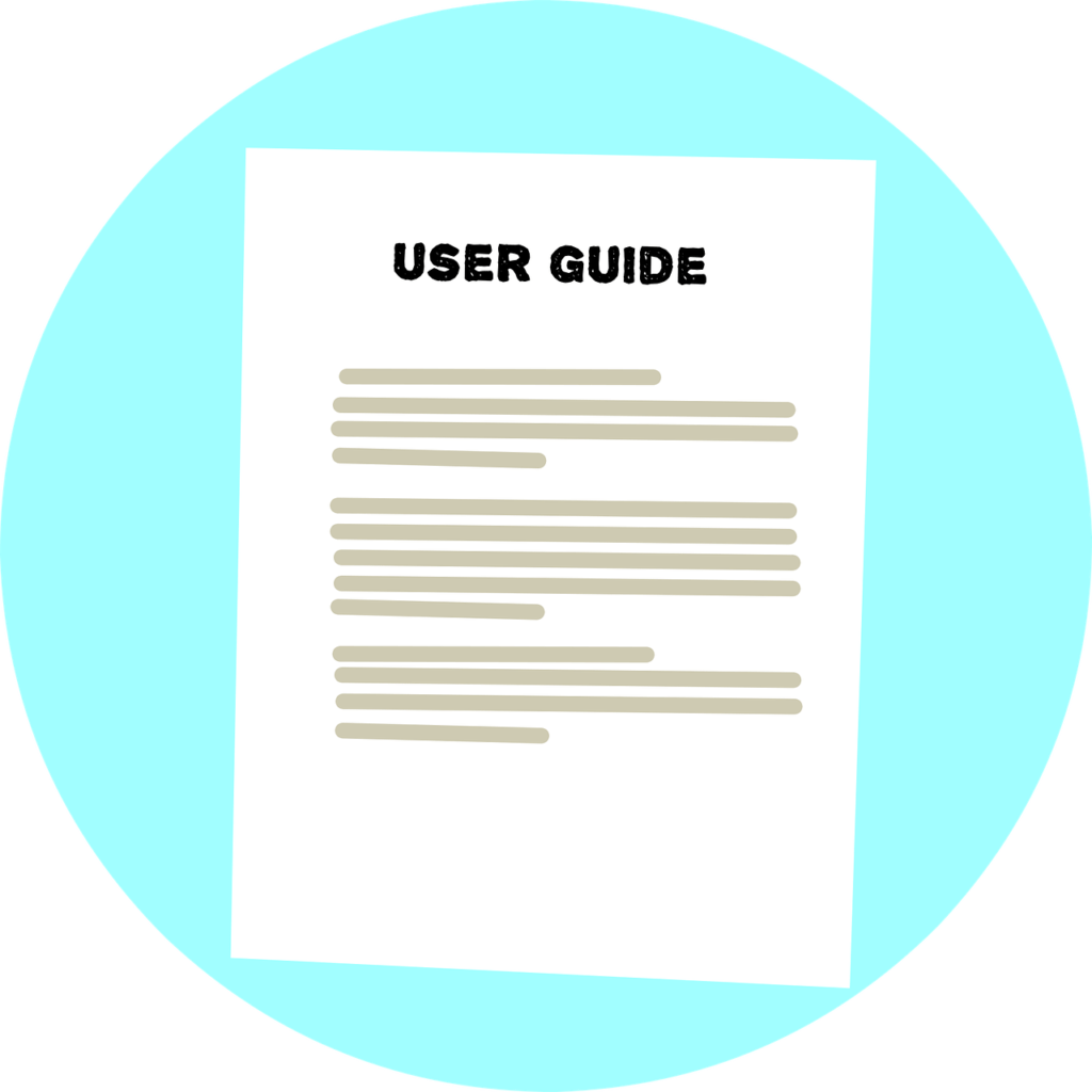 Image of a Mock up User Guide