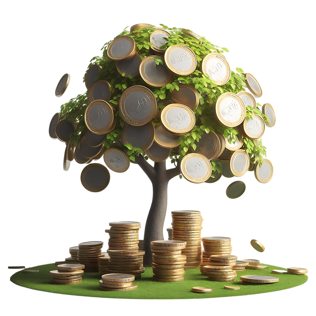 How to Build Wealth After 50 - A Money Tree Shedding Coins