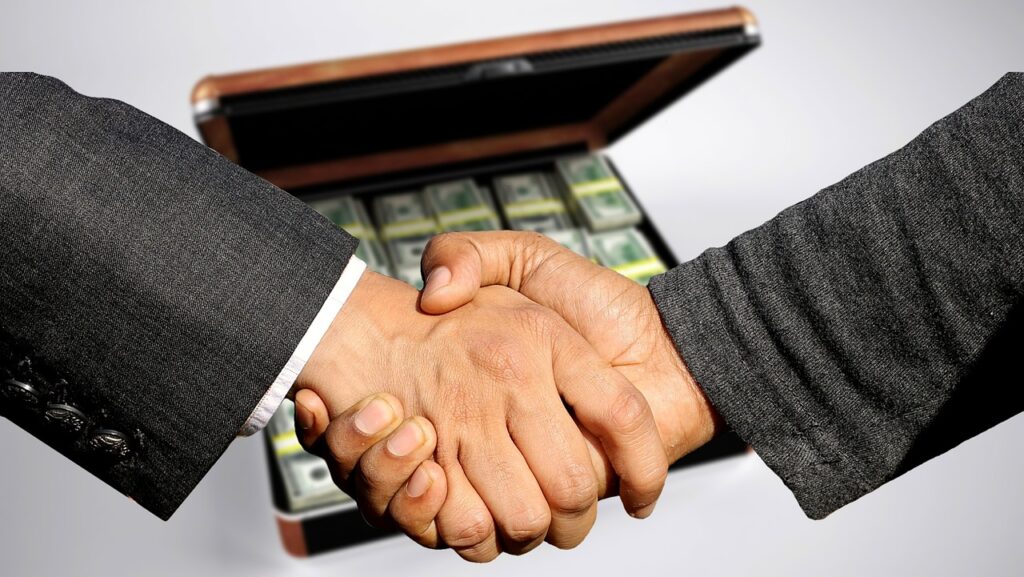 Helping represented by an Agreement handshake